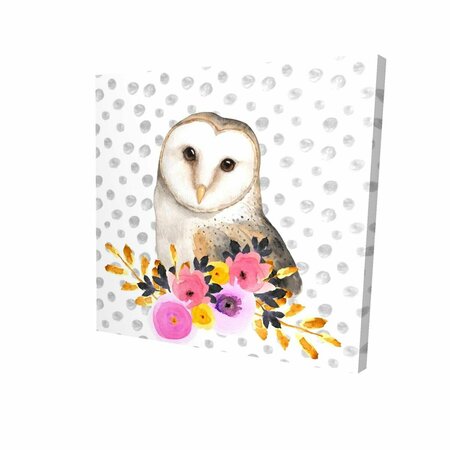 BEGIN HOME DECOR 32 x 32 in. Beautiful Owl-Print on Canvas 2080-3232-CH3-1